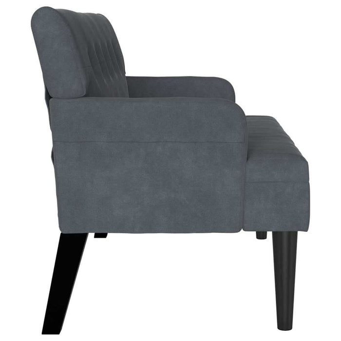Bancă Chesterfield Gri închis 112 x 65,5 x 75 cm Catifea - WALTI WALTI