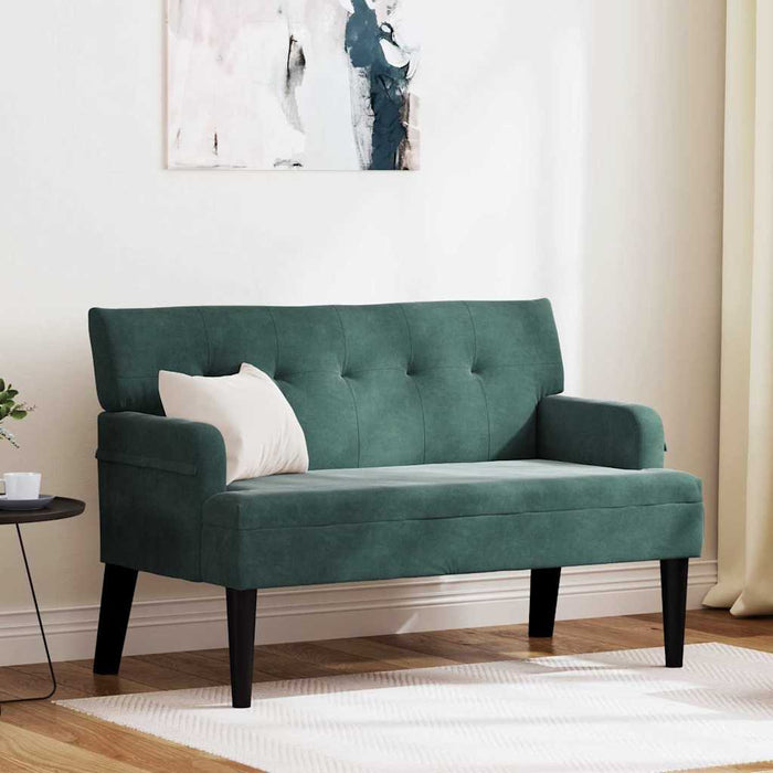 Bancă Chesterfield Verde închis 112 x 65,5 x 75 cm Catifea - WALTI WALTI
