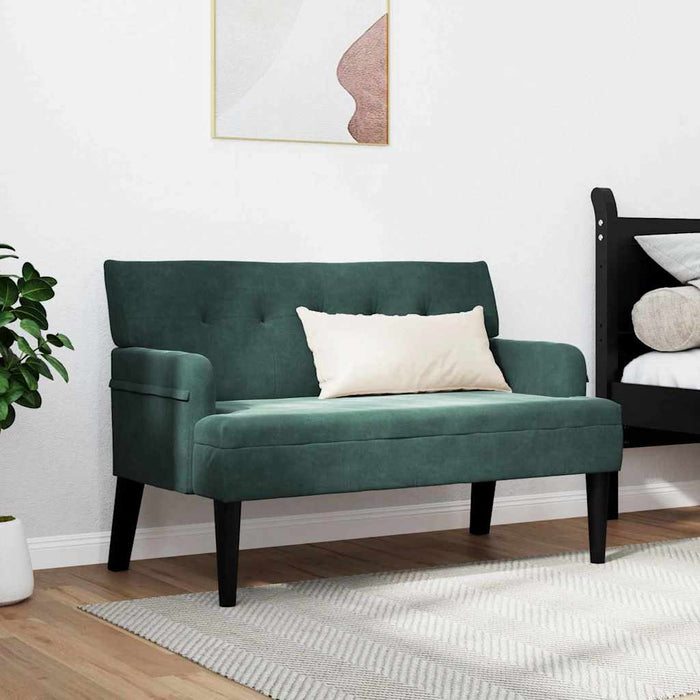 Bancă Chesterfield Verde închis 112 x 65,5 x 75 cm Catifea - WALTI WALTI