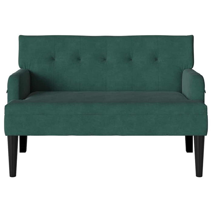 Bancă Chesterfield Verde închis 112 x 65,5 x 75 cm Catifea - WALTI WALTI