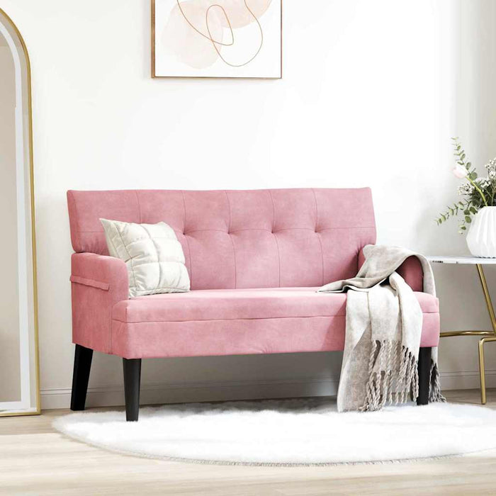 Bancă Chesterfield Roz 112 x 65,5 x 75 cm Catifea - WALTI WALTI