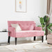 Bancă Chesterfield Roz 112 x 65,5 x 75 cm Catifea - WALTI WALTI