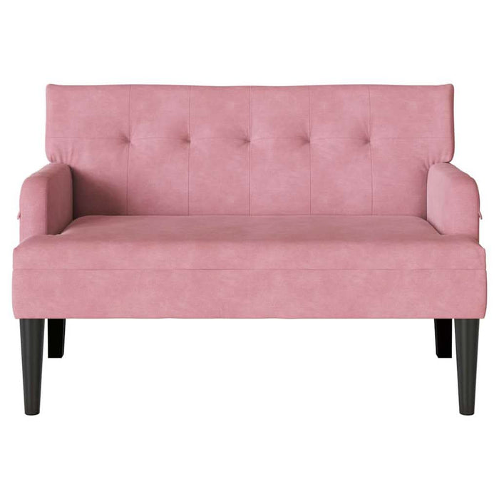 Bancă Chesterfield Roz 112 x 65,5 x 75 cm Catifea - WALTI WALTI