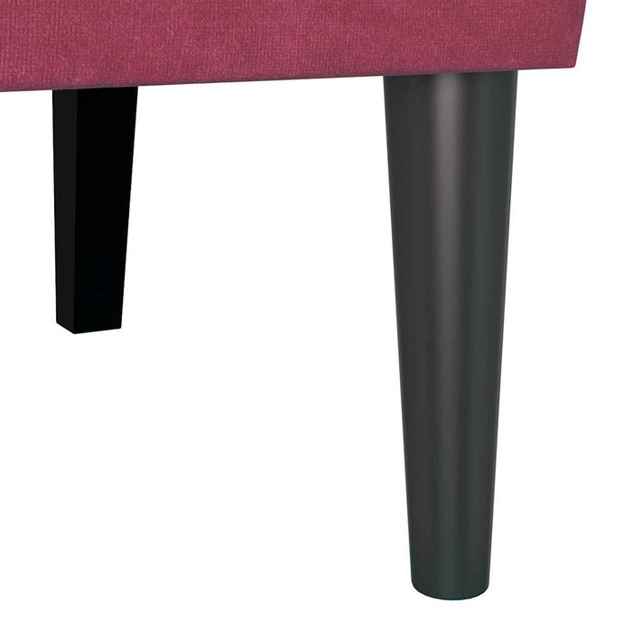 Bancă Chesterfield Roșu Vin 112 x 65,5 x 75 cm Catifea - WALTI WALTI