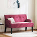 Bancă Chesterfield Roșu Vin 112 x 65,5 x 75 cm Catifea - WALTI WALTI