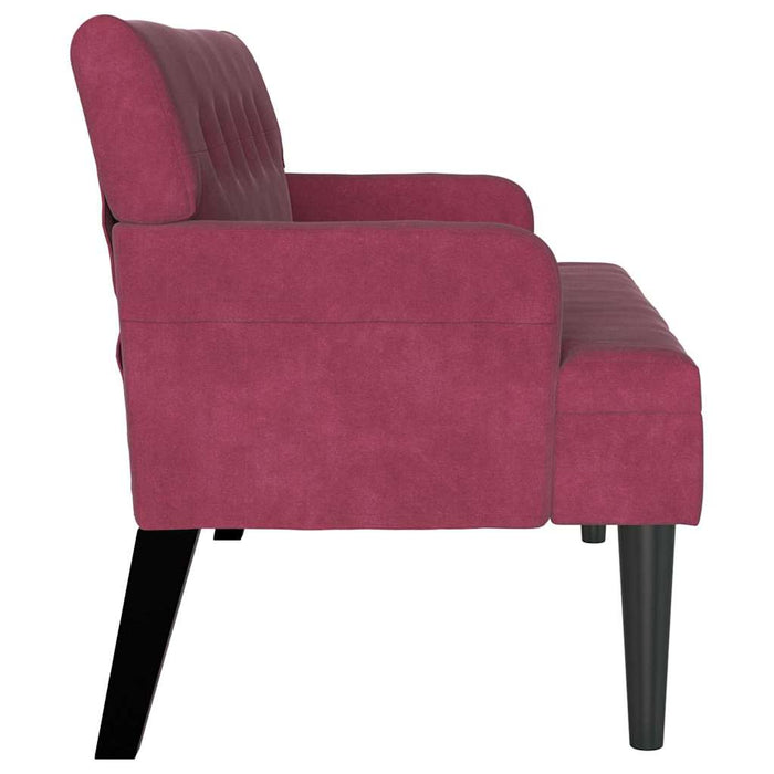 Bancă Chesterfield Roșu Vin 112 x 65,5 x 75 cm Catifea - WALTI WALTI