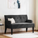 Bancă Chesterfield Negru 112 x 65,5 x 75 cm Catifea - WALTI WALTI