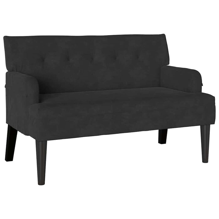 Bancă Chesterfield Negru 112 x 65,5 x 75 cm Catifea - WALTI WALTI