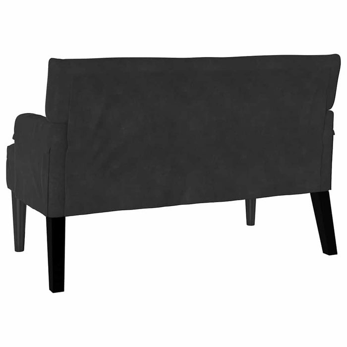 Bancă Chesterfield Negru 112 x 65,5 x 75 cm Catifea - WALTI WALTI