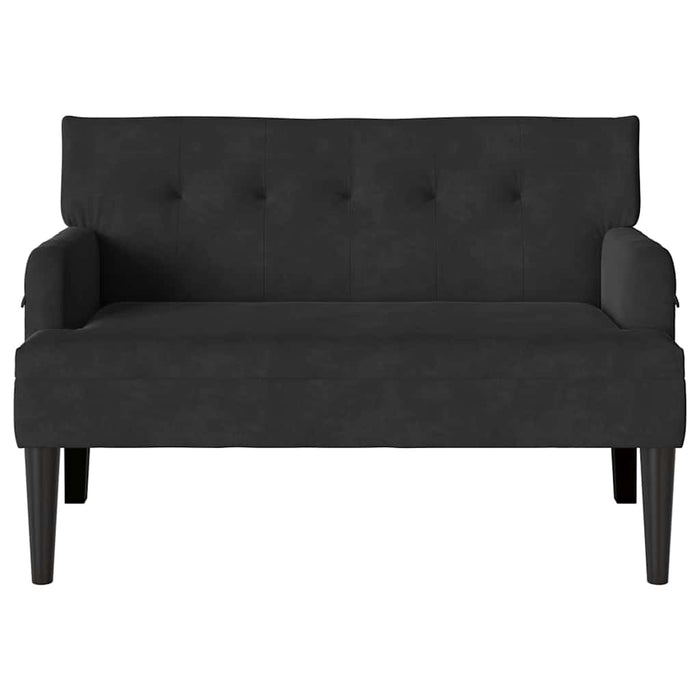 Bancă Chesterfield Negru 112 x 65,5 x 75 cm Catifea - WALTI WALTI