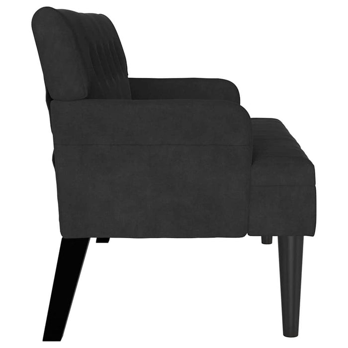 Bancă Chesterfield Negru 112 x 65,5 x 75 cm Catifea - WALTI WALTI