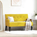 Bancă Chesterfield Galben 112 x 65,5 x 75 cm Catifea - WALTI WALTI