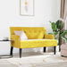 Bancă Chesterfield Galben 112 x 65,5 x 75 cm Catifea - WALTI WALTI