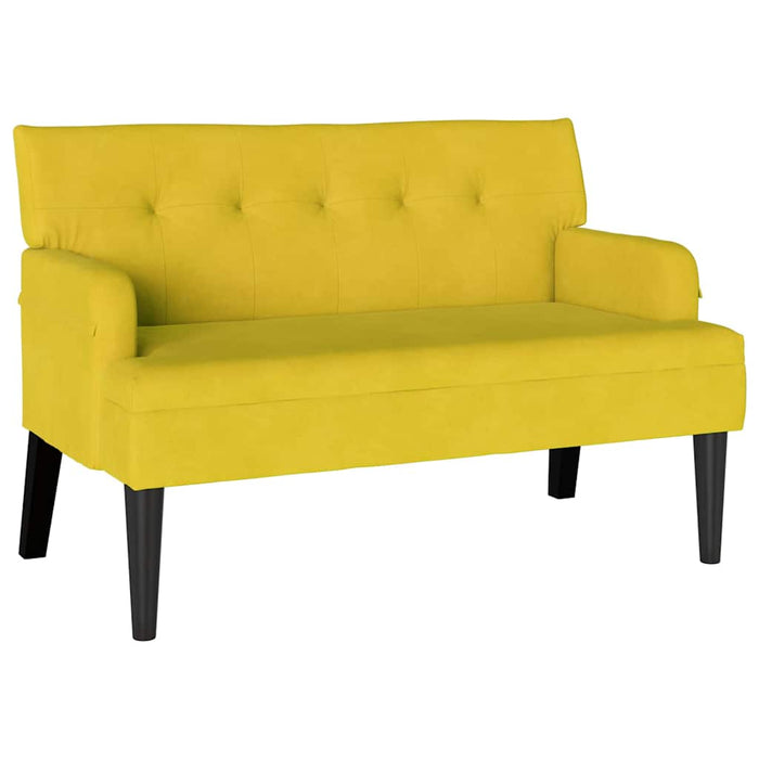 Bancă Chesterfield Galben 112 x 65,5 x 75 cm Catifea - WALTI WALTI