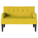 Bancă Chesterfield Galben 112 x 65,5 x 75 cm Catifea - WALTI WALTI
