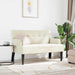 Bancă Chesterfield Crem 112 x 65,5 x 75 cm Catifea - WALTI WALTI