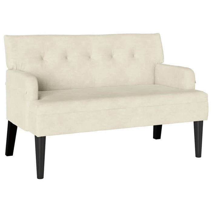 Bancă Chesterfield Crem 112 x 65,5 x 75 cm Catifea - WALTI WALTI