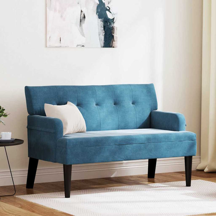 Bancă Chesterfield albastru 112 x 65,5 x 75 cm Catifea - WALTI WALTI