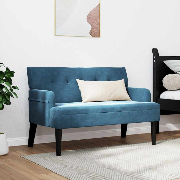 Bancă Chesterfield albastru 112 x 65,5 x 75 cm Catifea - WALTI WALTI