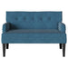 Bancă Chesterfield albastru 112 x 65,5 x 75 cm Catifea - WALTI WALTI