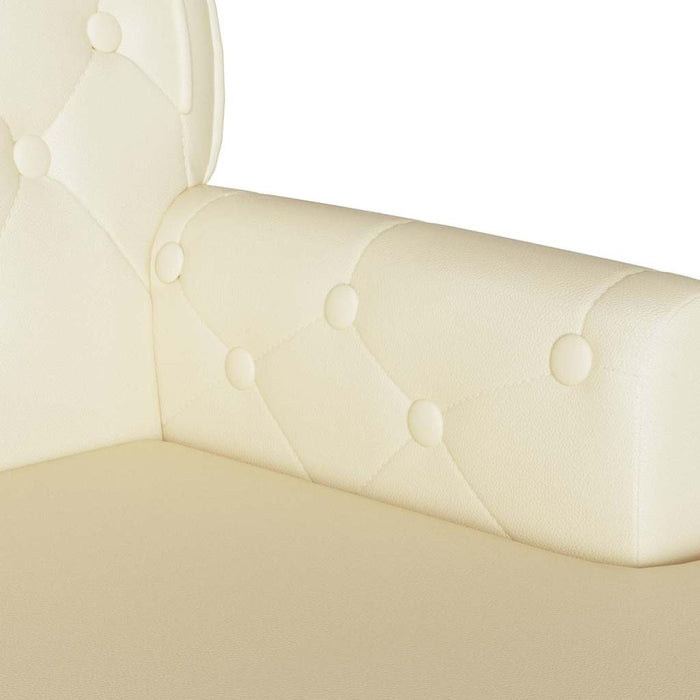 Bancă Chesterfield Crem 119,5 x 64,5 x 75 cm Piele artificială - WALTI WALTI