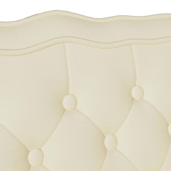 Bancă Chesterfield Crem 119,5 x 64,5 x 75 cm Piele artificială - WALTI WALTI