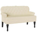 Bancă Chesterfield Crem 119,5 x 64,5 x 75 cm Piele artificială - WALTI WALTI