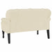 Bancă Chesterfield Crem 119,5 x 64,5 x 75 cm Piele artificială - WALTI WALTI