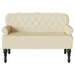 Bancă Chesterfield Crem 119,5 x 64,5 x 75 cm Piele artificială - WALTI WALTI