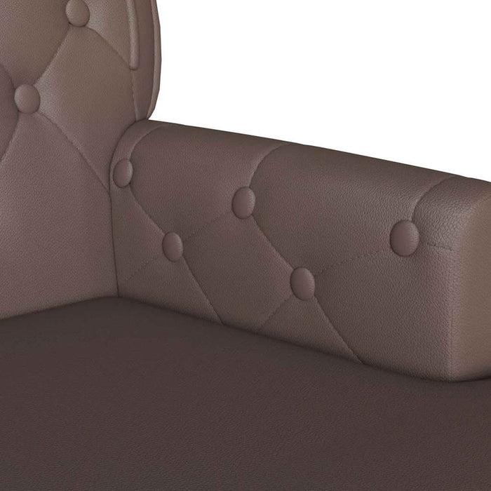 Bancă Chesterfield Maro 119,5 x 64,5 x 75 cm Piele artificială - WALTI WALTI