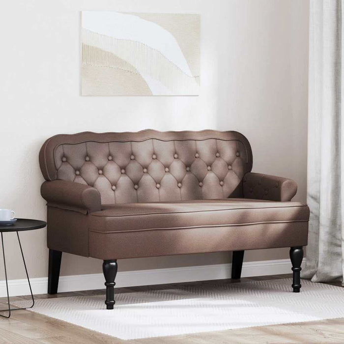 Bancă Chesterfield Maro 119,5 x 64,5 x 75 cm Piele artificială - WALTI WALTI