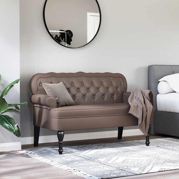 Bancă Chesterfield Maro 119,5 x 64,5 x 75 cm Piele artificială - WALTI WALTI