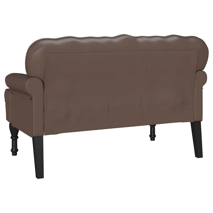 Bancă Chesterfield Maro 119,5 x 64,5 x 75 cm Piele artificială - WALTI WALTI