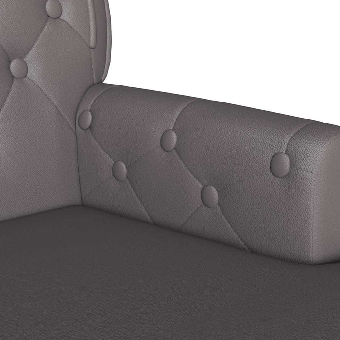 Bancă Chesterfield Gri 119,5 x 64,5 x 75 cm Piele artificială - WALTI WALTI