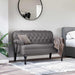Bancă Chesterfield Gri 119,5 x 64,5 x 75 cm Piele artificială - WALTI WALTI