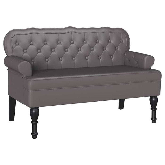 Bancă Chesterfield Gri 119,5 x 64,5 x 75 cm Piele artificială - WALTI WALTI