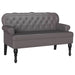 Bancă Chesterfield Gri 119,5 x 64,5 x 75 cm Piele artificială - WALTI WALTI