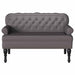 Bancă Chesterfield Gri 119,5 x 64,5 x 75 cm Piele artificială - WALTI WALTI