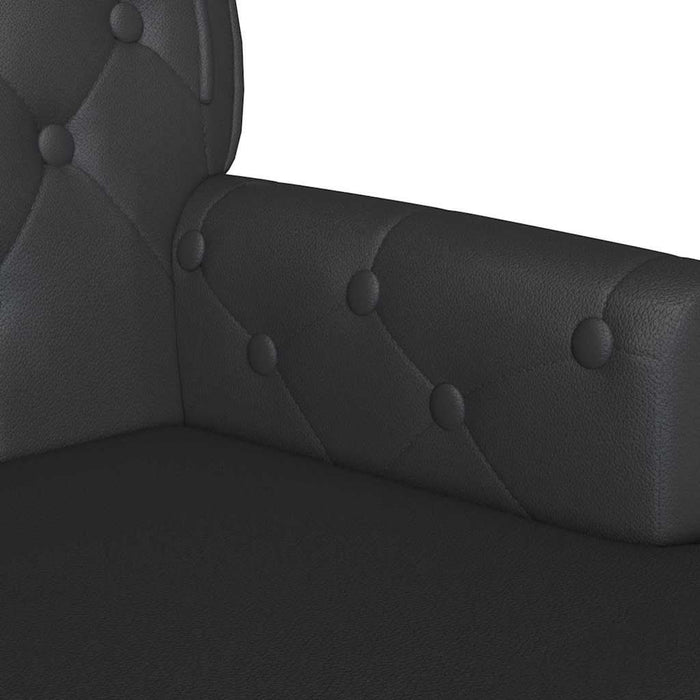 Bancă Chesterfield Negru 119,5 x 64,5 x 75 cm Piele artificială - WALTI WALTI