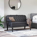 Bancă Chesterfield Negru 119,5 x 64,5 x 75 cm Piele artificială - WALTI WALTI