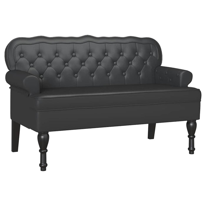 Bancă Chesterfield Negru 119,5 x 64,5 x 75 cm Piele artificială - WALTI WALTI