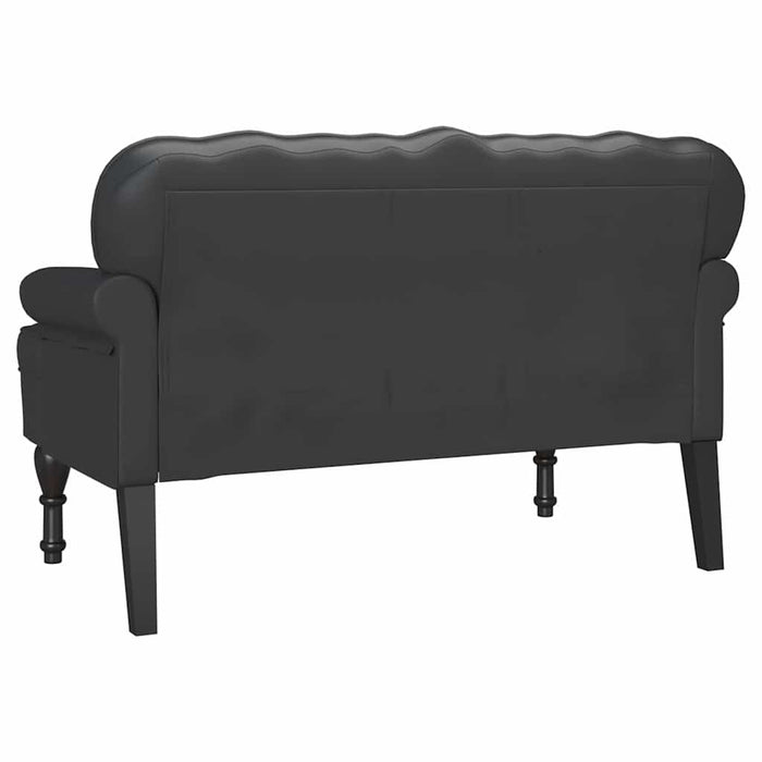 Bancă Chesterfield Negru 119,5 x 64,5 x 75 cm Piele artificială - WALTI WALTI