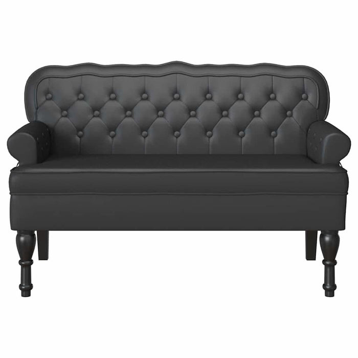 Bancă Chesterfield Negru 119,5 x 64,5 x 75 cm Piele artificială - WALTI WALTI