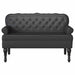 Bancă Chesterfield Negru 119,5 x 64,5 x 75 cm Piele artificială - WALTI WALTI
