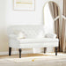 Bancă Chesterfield Alb 119,5 x 64,5 x 75 cm Piele artificială - WALTI WALTI