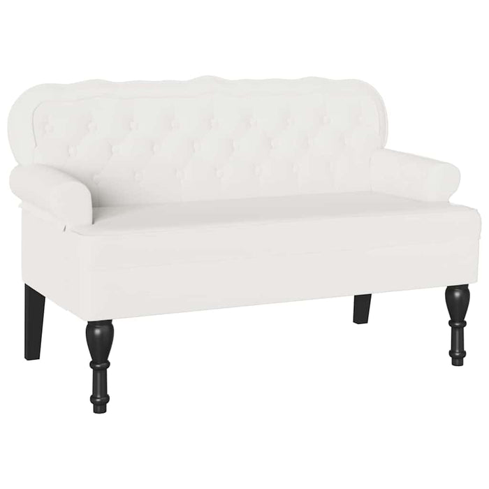 Bancă Chesterfield Alb 119,5 x 64,5 x 75 cm Piele artificială - WALTI WALTI