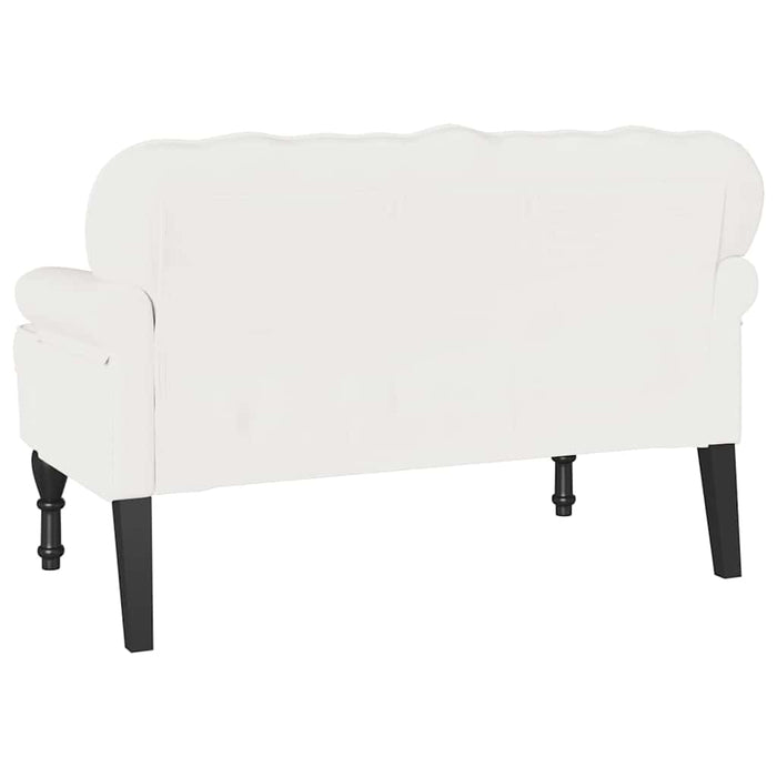 Bancă Chesterfield Alb 119,5 x 64,5 x 75 cm Piele artificială - WALTI WALTI