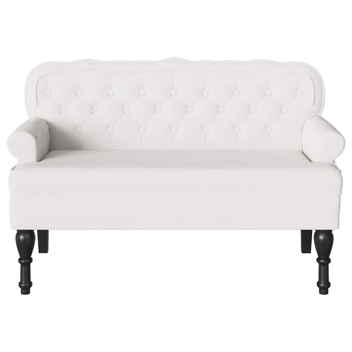Bancă Chesterfield Alb 119,5 x 64,5 x 75 cm Piele artificială - WALTI WALTI