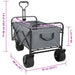 Trolley Manevrabil Pliabil Manual Gri 89 x 63 x 96 cm - WALTI WALTI