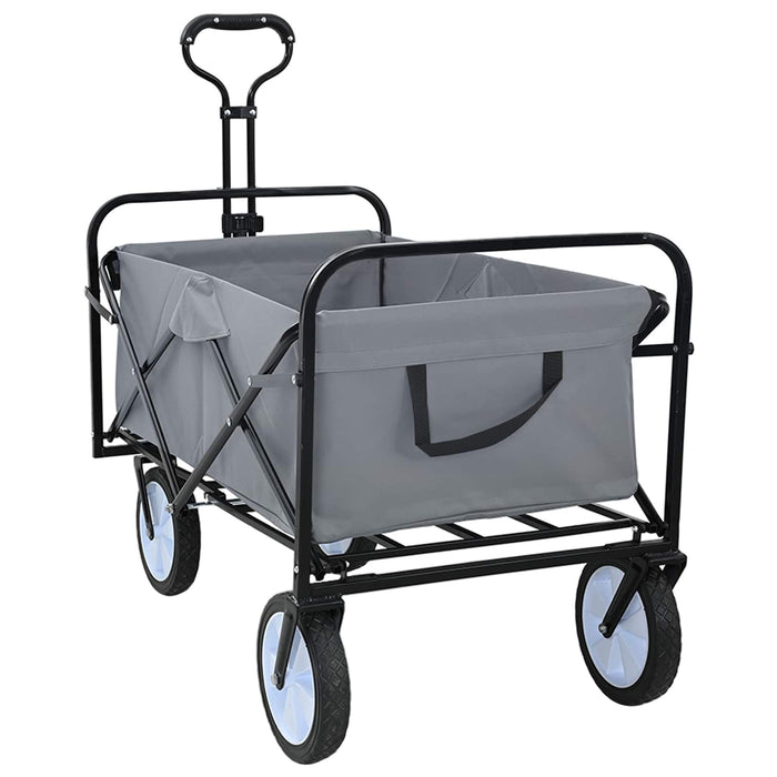 Trolley Manevrabil Pliabil Gri 94 x 53 x 99 cm Tesătură Oxford - WALTI WALTI